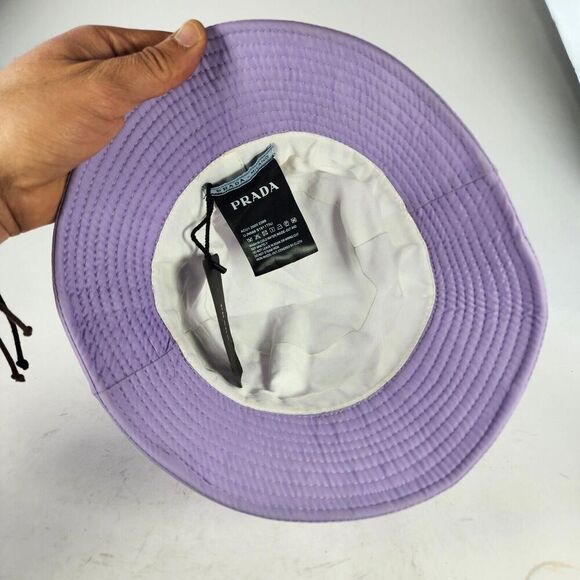 Prada Re-nylon Bucket Hat Purple Unisex Size S/M